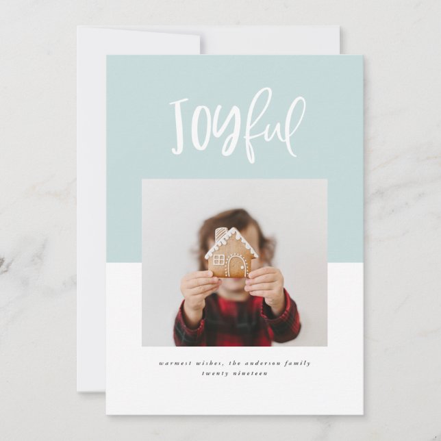 Texto alegre do roteiro de fotos no feriado modern (Frente)