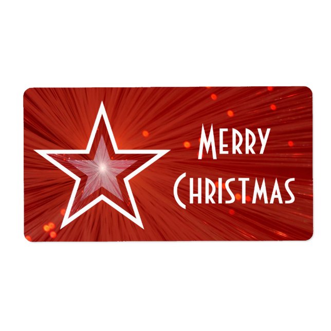 Texto branco da etiqueta de presente de Natal da E (Frente)