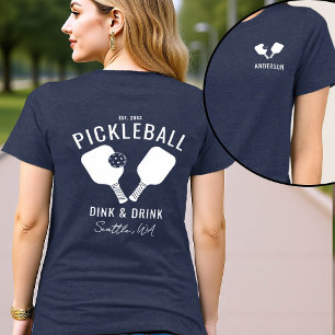 Texto Branco Personalizado da Equipe do Pickleball