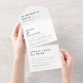 Texto Contemporâneo Minimalista Qualquer Casamento