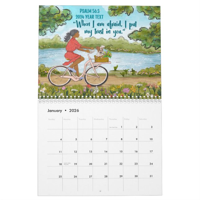 Texto De 2024 Ano Ps 56:3 Calendário (Jan 2026)