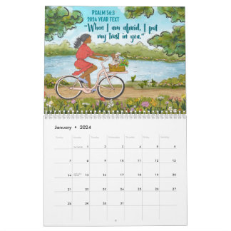 Texto De 2024 Ano Ps 56:3 Calendário