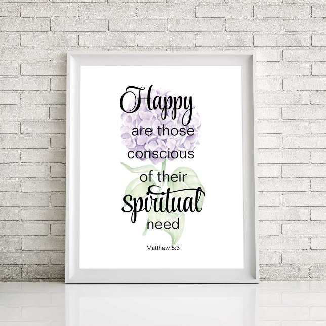 Texto de 2025 JW com Hydrangea Impressão (Criador carregado)