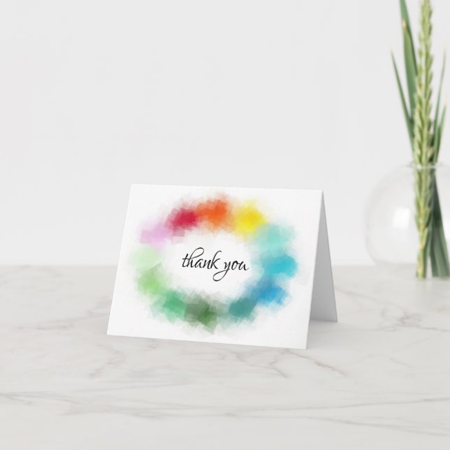 Texto de agradecimento do Modelo Colorido abstrato (Frente)