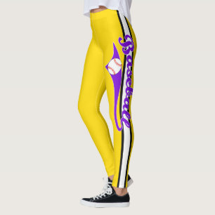 Texto De Baseball Com Leggings De Impressão De Est
