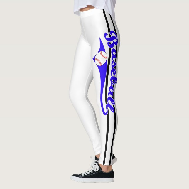 Texto De Baseball Com Leggings De Impressão De Est (Esquerda)