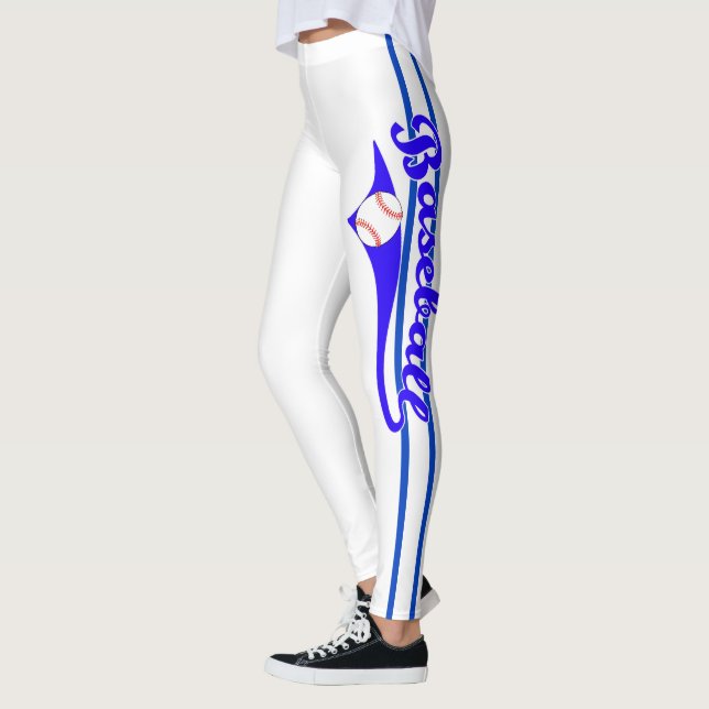 Texto De Baseball Com Leggings De Impressão De Est (Esquerda)