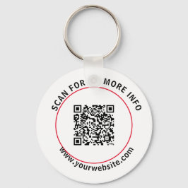 Texto de código QR personalizado Chaveiro de negóc