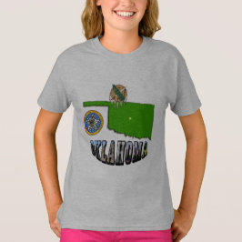 Texto de Contorno, Selo e Imagem do Mapa de Oklaho