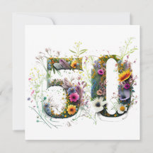 Texto de Flores Silvestres Decorativas para 50º An