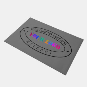 Texto de Logotipo de Empresa Personalizado Tapete 