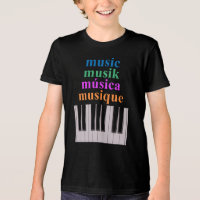 Texto de Música do Teclado Piano em Vários Idiomas