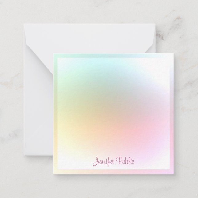 Texto de Script Manuscrito Colorido de Modelo (Frente)