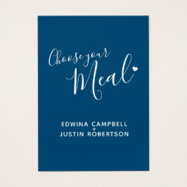 Texto de seleção de refeição de casamento - cartõe