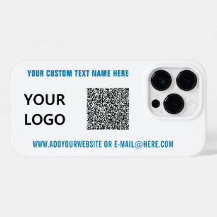 Texto do código QR e capas de iphone do logotipo -