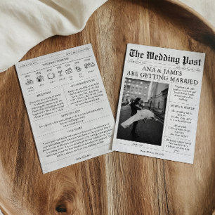 Texto do Convite para Casamento de Jornais Cronogr