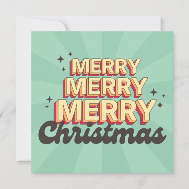 Texto do estilo do retrô Feliz de Natal (Frente)