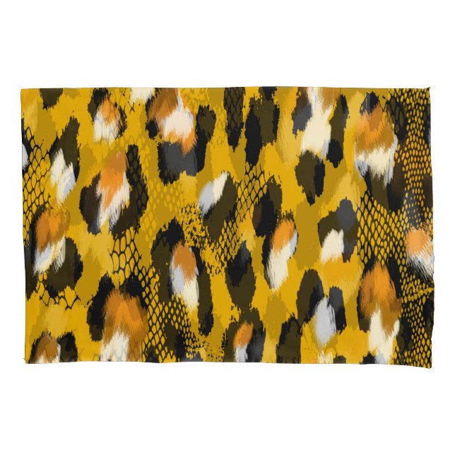 Texto do Leopardo Fundo de Impressão de Animais (Frente)