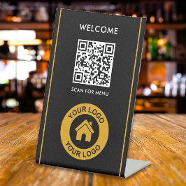 Texto do logotipo de código QR personalizado Empre