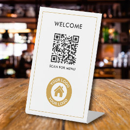 Texto do logotipo de código QR personalizado Empre