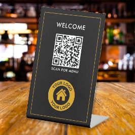 Texto do logotipo de código QR personalizado Empre