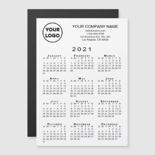 Texto do Logotipo de Negócio do Calendário 2021