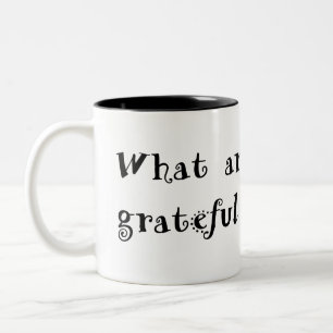 texto do preto da caneca da gratitude