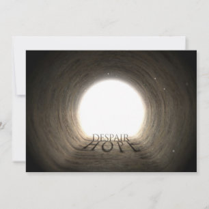 Texto do túnel e conceito de sombra - Desespero e 