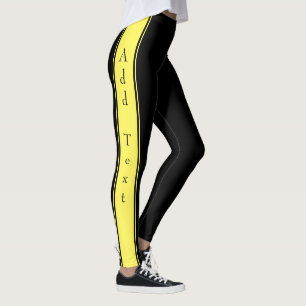 Texto e Cores Personalizados de Leggings Esportiva