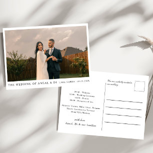 Texto Elegante Simples e Convite para Casamento Fo