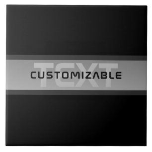 Texto em Camadas Personalizável Moderno   Preto e 