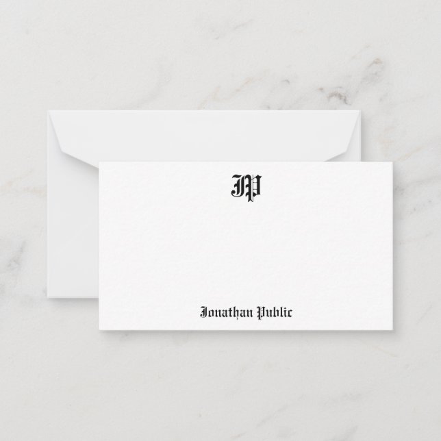 Texto em Inglês Antigo, Modelo de Monograma Caligr (Frente)