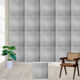 Texto em metal escovado Estilo de Azulejo cerâmico