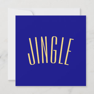 Texto Festivo Moderno JINGLE Sobre Azul Real Profu