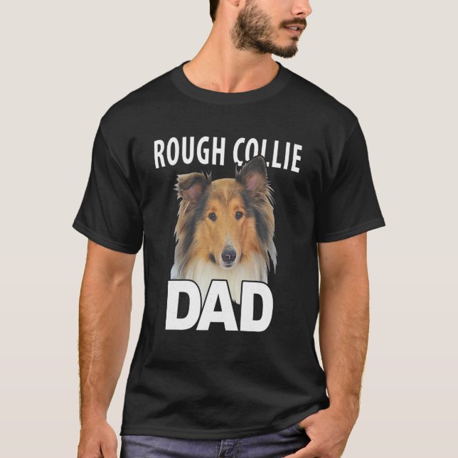Texto Forma Collie Pai T camisa Engraçada Cabeça (Frente)