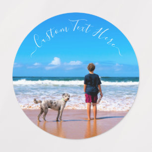 Texto Fotográfico personalizado Etiqueta seu Desig