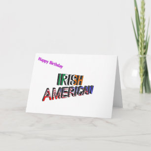 Texto irlandês-americano para o cartão de aniversá