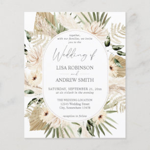 Texto LG Boho Pampas Grass Casamento Floral