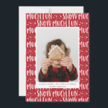 Texto moderno do roteiro de fotos muito divertido<br><div class="desc">Cartão de feriado moderno com texto de foto alegre. A cor do backer pode ser alterada para se adequar à sua fotografia. Uma coleção divertida de férias de inverno.</div>