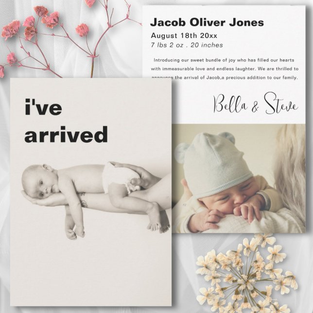 Texto moderno que eu cheguei Foto de anúncio de be (Criador carregado)