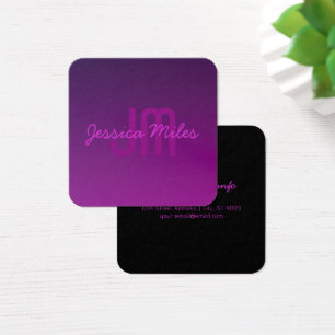 Texto Monograma Editável Moderno e Ombre Roxo