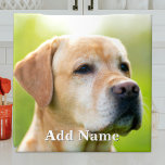 Texto Opcional Personalizado de Foto Personalizado<br><div class="desc">Carregue uma foto, personalize o texto e crie facilmente o seu azulejo de cerâmica personalizado. Clique em EDIT DESIGN para alterar a cor do texto. Você pode TRANSFERIR este DESIGN para outros produtos do Zazzle e ajustá-lo ao ajustado da maioria dos itens do Zazzle. Obrigado por escolher nossos designs e...</div>