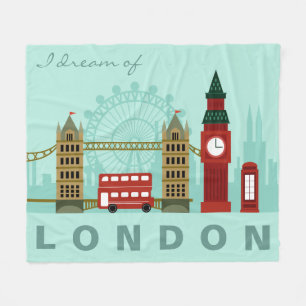 Texto personalizado cobertores de folheto Londres