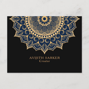 Texto personalizado com cartão postal de mandala d