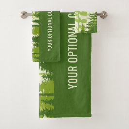 Texto personalizado Conjunto de toalhas da Florest