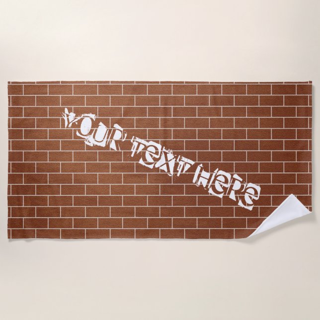 Texto Personalizado da Toalha de Praia do Brick Wa (Frente)