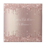 Texto Personalizado das Unidades de Miniatura da L<br><div class="desc">Rosa Dourado Blush Glitter Sparkle Drips Texto rosa Cor-de-rosa Personalizado Moderno - Adicionar seu Texto Único ou Remover Texto - Fazer seu Presente Especial - Redimensionar e mover ou remover e adicionar texto / elementos com ferramenta de personalização. Design por MIGNED. Por favor, veja meus outros projetos. Você também pode...</div>