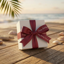 Texto personalizado de aniversário em burgundy