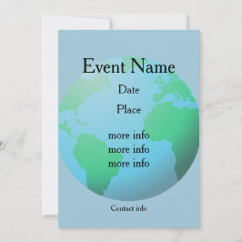 Texto personalizado de fundo do globo terrestre