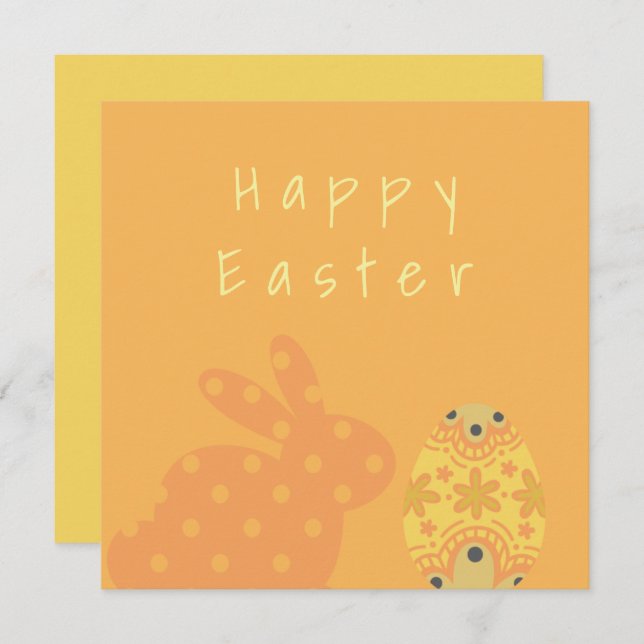 Texto Personalizado De Ovos De Abstrato Laranja Vi (Frente/Verso)